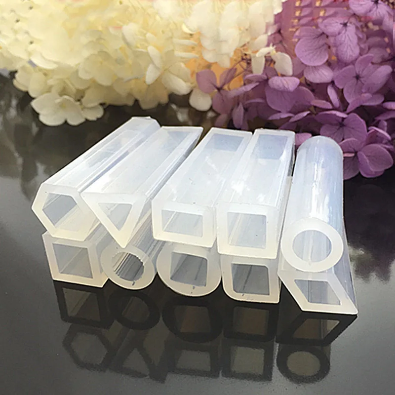 

New 10 Pcs/Set Cuboids Silicone Mold Resin Pendant Mould for DIY Jewelry Beads Making MV66