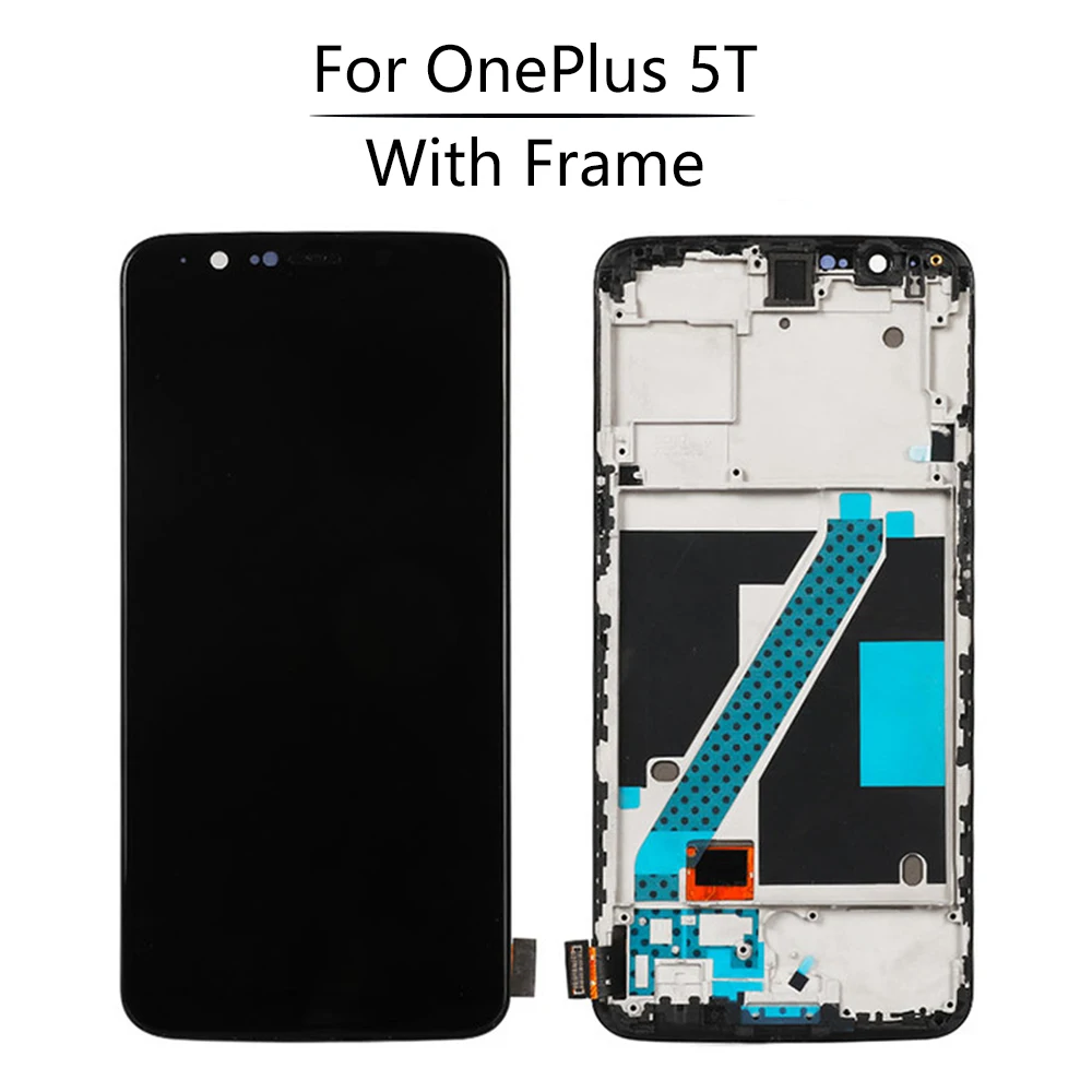 ЖК-дисплей для Oneplus 5T One Plus 1+ 5T A5010 Incell TFT кодирующий преобразователь сенсорного экрана в сборе Замена с рамкой протестирован