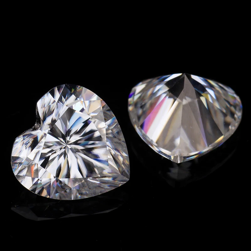 Zhanhao Synthetic D-L Color Heart Cut Gemstone Excellent Grade VVS White Loose Moissanite Diamond Price