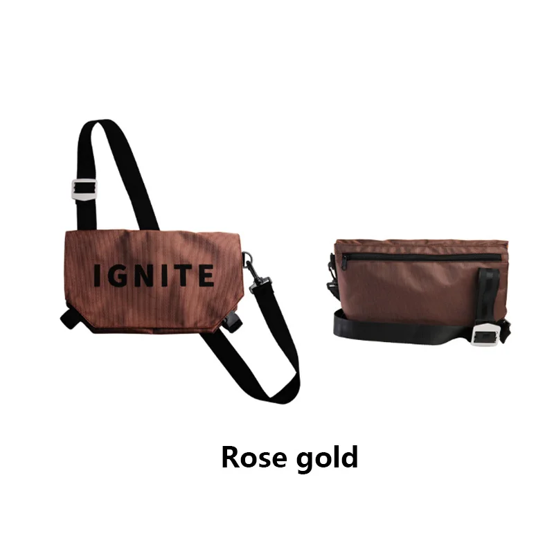 rose gold Новинка Xiaomi IGNITE Спортивная уличная сумка через плечо нагрудная Сумка Стиль сотня башня мужской повседневный рюкзак - Цвет: rose gold