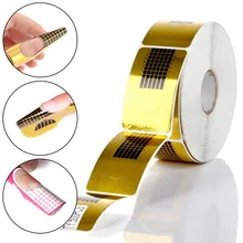 100 pçs forma de unha dicas profissional francês retângulo prego arte forma unhas gel adesivo extensão forma onda para o prego poolish guia