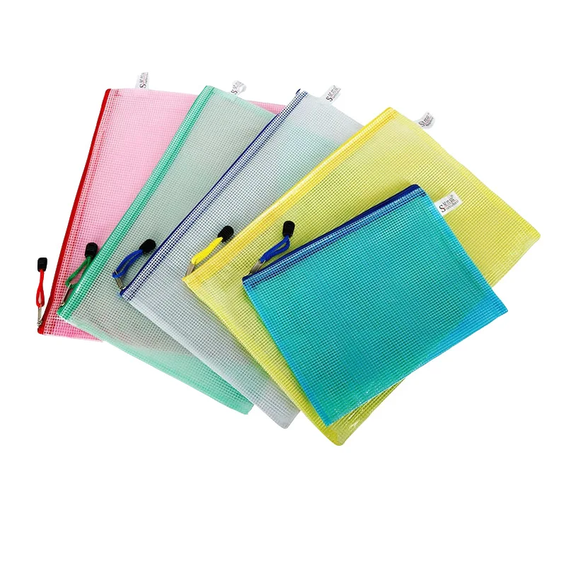 

Manufacturers Direct Selling Thick 30 Wire Grid Zipper Bag Zippered File Bag Paper Bag Multi-Style Excellent Price