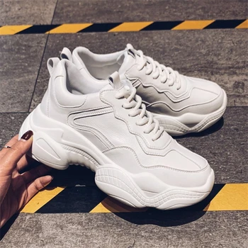 

2019 sneakers women spring new running shoes Female platform white sports shoes big size 35-40