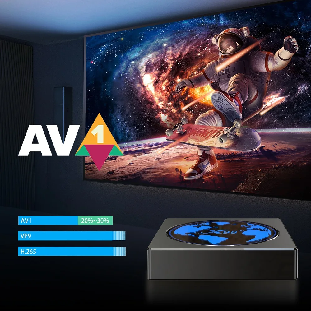 Caixa de tv Vontar Amlogic Android 11 4g 64gb X98 Mini Suporte Av1 Wifi bt Youtube Media Player 4gb32gb Conjunto Caixa Superior X98mini S905w2 - Image 5