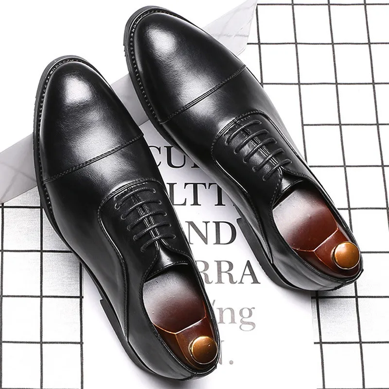 38-48 кожаные туфли мужские деловые стильные удобные официальные туфли для мужчин;# Q600
