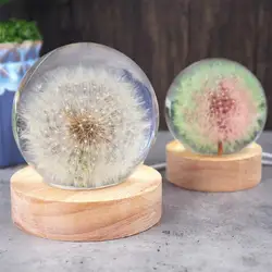 Moule en Silicone en Résine Époxy, Boule Ronde avec Veilleuse LED, Support de Lampe en Bouteille, Fait à la Main 