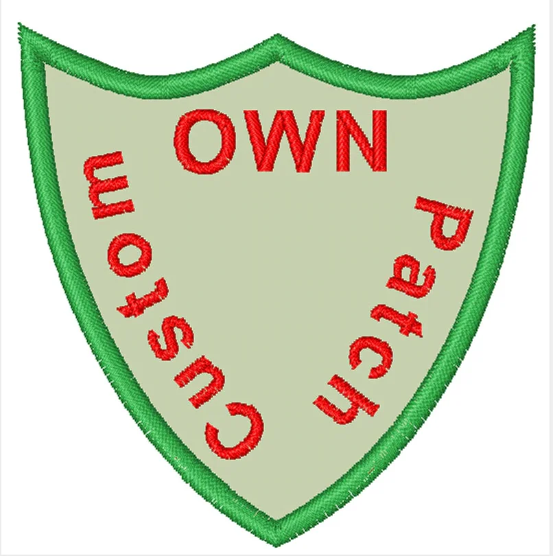 Bordado personalizado do seu logotipo Patch Patches bordados personalizados Ferro em remendo de roupas com tecido aplicado