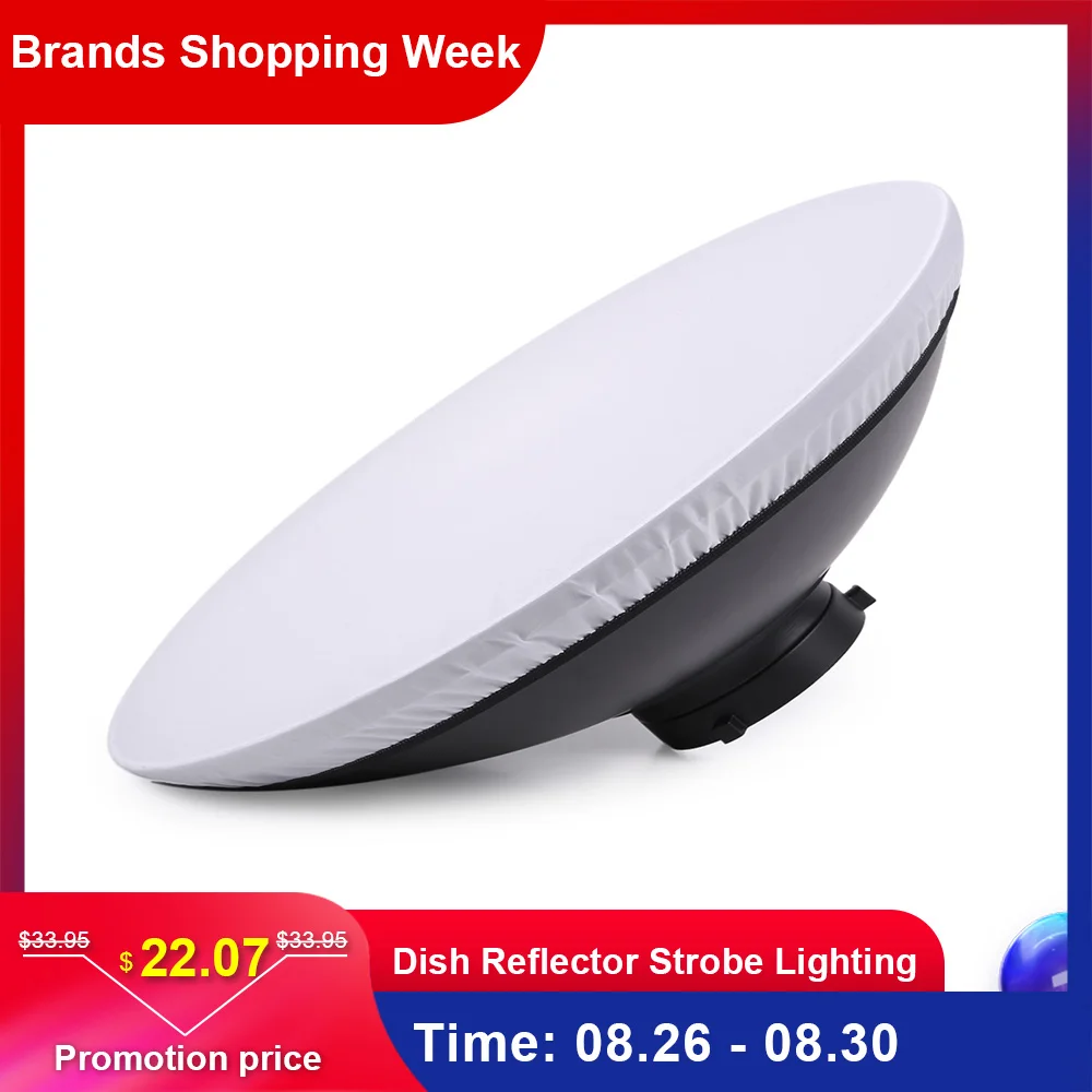 

41cm Dish Reflector Strobe Lighting for Bowens Mount Speedlite Photogrophy Light Studio Accessory Aluminum Alloy