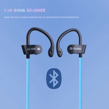 

Ear Hook Headset Wireless Bluetooth Earphone Headphone Sport Running Stereo Earbuds for All Smartphone with Microphone