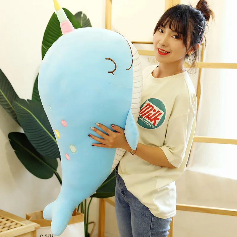 

[Nasi] Marine Organism Pillow Unicorn Whale Plush Toy Doll Girl'S Children to Sleep with Doll Gift