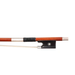 Fioraparts 4/4 Violin Bow Copy Vuillaume ,Jean-Baptiste Pernambuco Round Stick Antiqued Ebony Frog Silver Parts FP990A