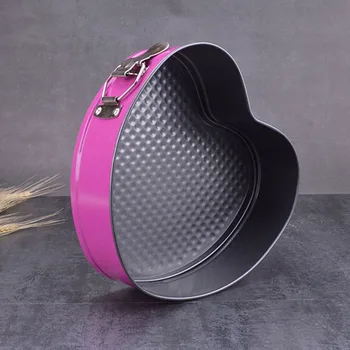 

3Pcs/Set Carbon Steel Heart Round Square Shape Cake Mold Dessert Baking Tool Set