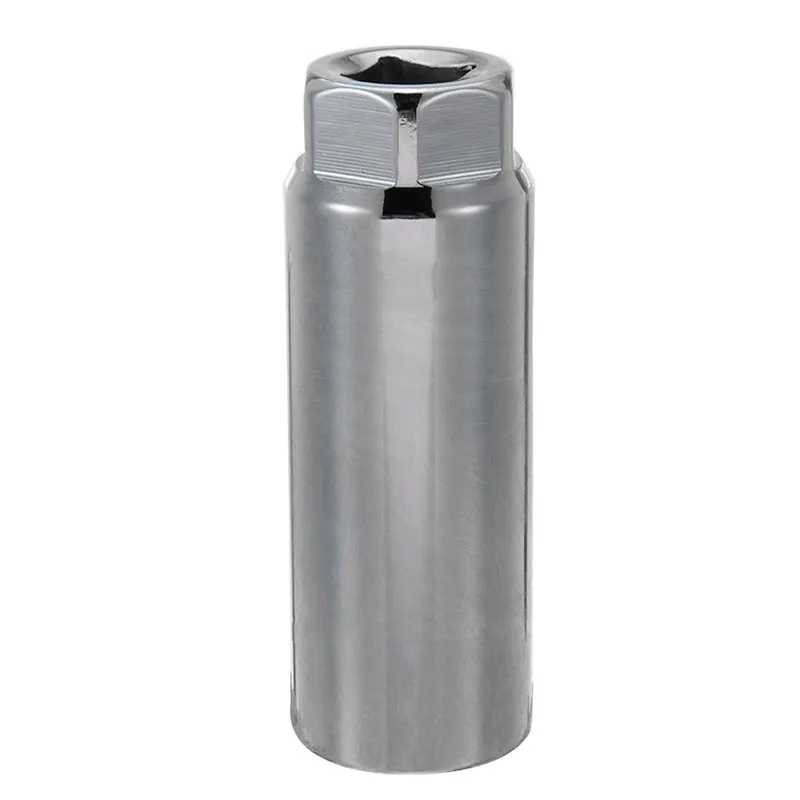 Universal 1pc 22mm 7/8'' Chrome Lambda O2 Oxygen Sensor Socket Removal Tool Side Wire Cutout 1/2'' Drive