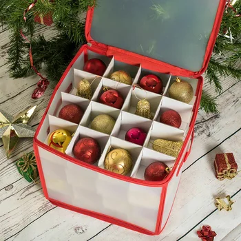 

Bauble Storage Box Christmas Xmas Tree Decoration Organizer Baubles Decor Bag