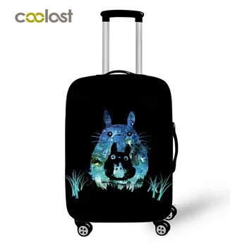 

Galaxy Trolley Suitcase Protective Covers Elastic Travelling Case Cover Cat Sketch Luggage Cover valise 70cm Travel Accessories
