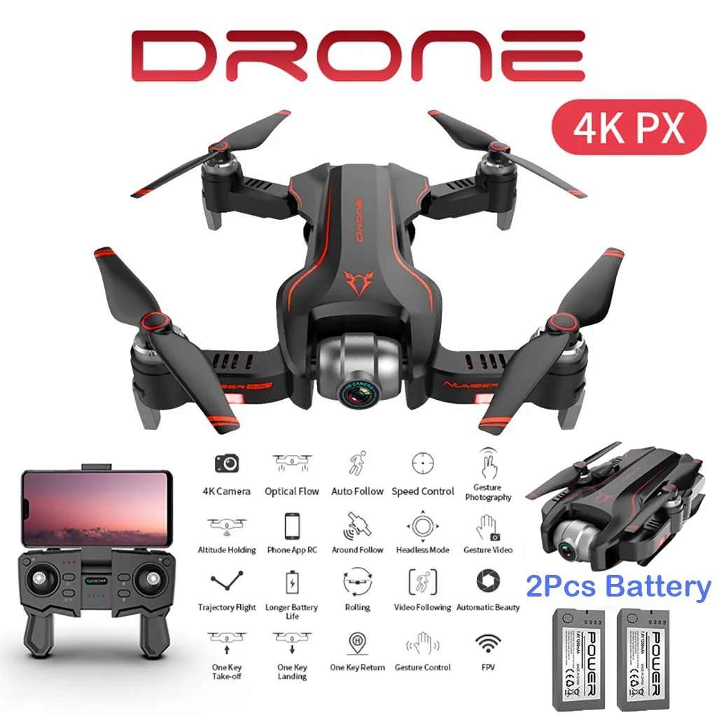 2,4G 4K OpticalFlow следуя двойной траектории полета FPV RC Дрон