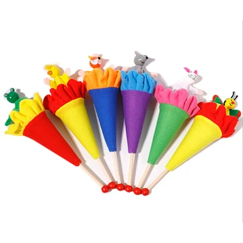 

6 pcs/Set Animal telescopic rod Baby toys baby hand grip rod toy educational toys rattle Mobile Toy For Baby Early Learning