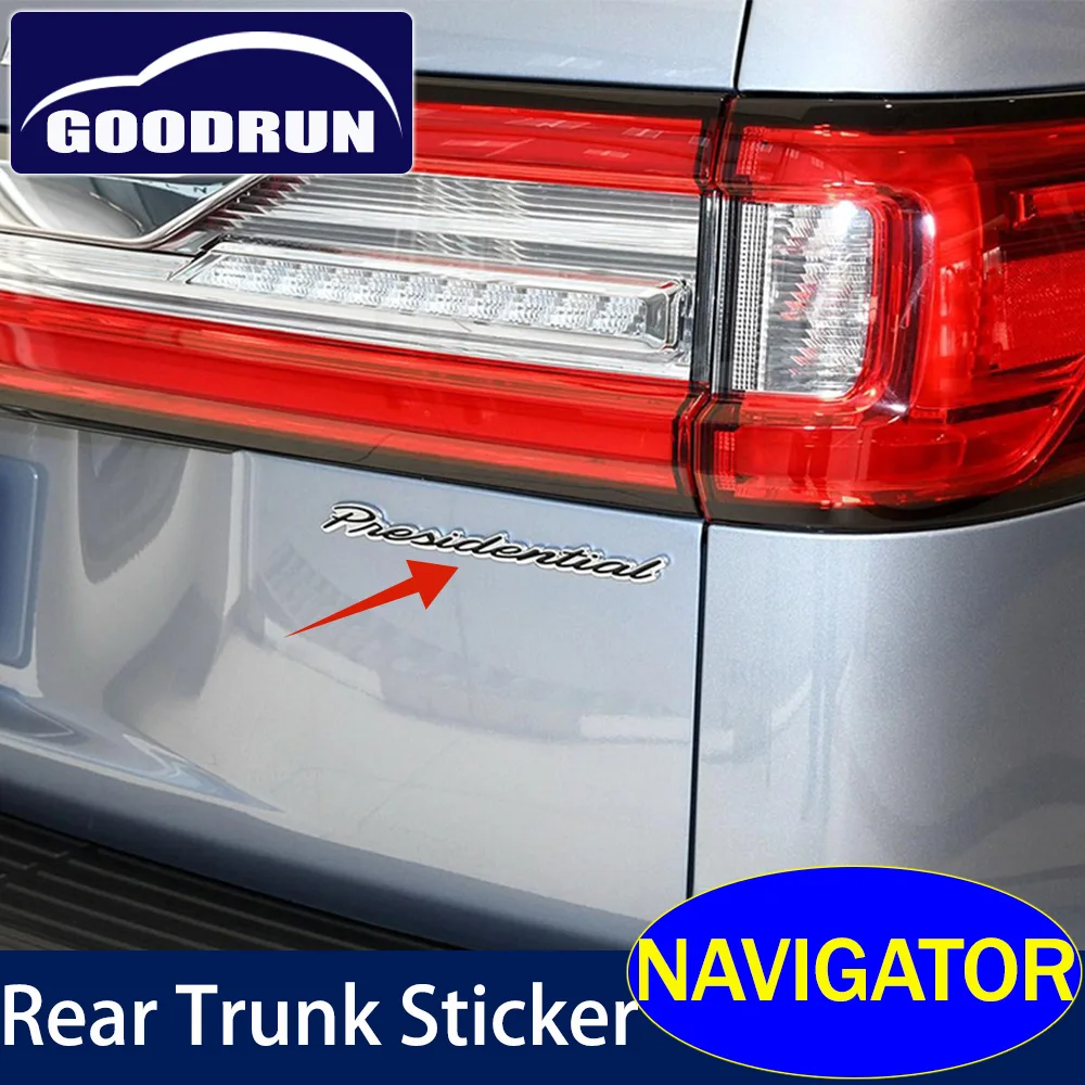 

Metal Emblem Rear Trunk Sticker For Lincoln NAVIGATOR Tailgate Modified 3D Badge Emblem Decal Auto Car Styling Accessories