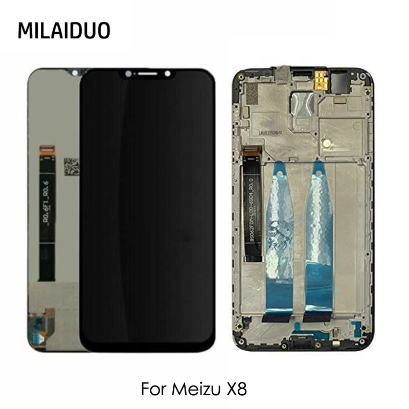 ЖК-дисплей для Meizu X8 X 8 кодирующий преобразователь сенсорного экрана в сборе Замена черный без/с рамкой для Meizu X8 X 8 ЖК-экран 6,2"