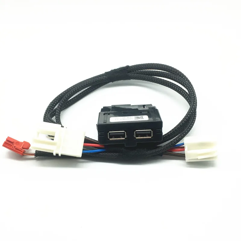 Rear Seat double USB charger Adapter Switch Armerst Cable Wiring Harness For vw Tiguan 2 MK2 Teramont Octavia Superb Kodiaq | Автомобили и