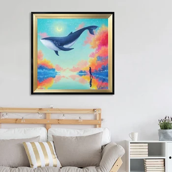 

KADISCHE 5d Diamond Painting Full Drill Whale New Arrival Diamond Embroidery Animal Decorations For Home