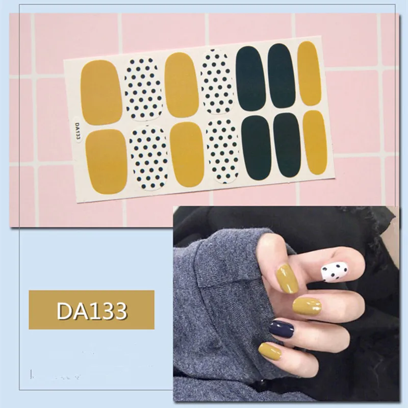 14 насадок/листов, зимний дизайн, наклейки для свитера, наклейки для ногтей, цветные насадок для рукоделия, самоклеющиеся наклейки для женщин, украшения для ногтей - Цвет: DA133
