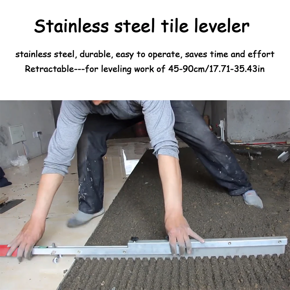

Versatile Tile Sand Paving Tool Ash Paver Adjustable Tile Leveler Stainless Steel Tile Grout Plaster Trowel Tools for Plaster