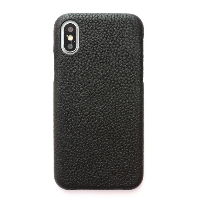 Роскошный Litchi зернистый чехол для телефона из натуральной кожи для iPhone Xs