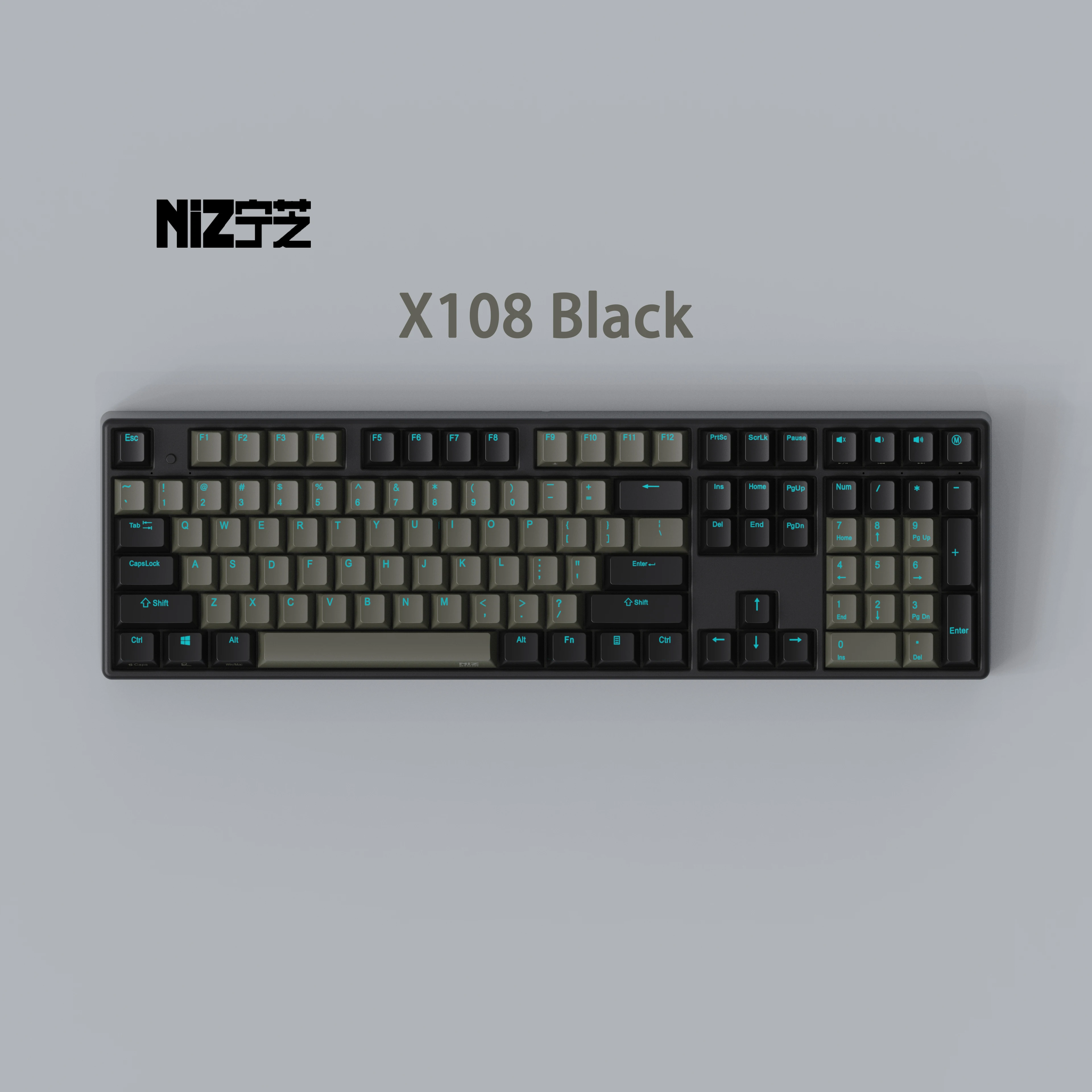 X108 емкость черная 2021 NIZ EC Клавиатура USB Bluetooth RGB режим многофункциональная
