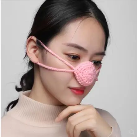 Pure hand-woven wool nose cover nose heat and wind and cold anti-freeze magic device breathable individual masks for men