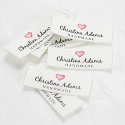 Heart Banner Labels, Personalized Iron On Custom Tags for Handmade Items Craft Show Tags, Custom Printed on Cotton(2203) Heart Banner Labels, Personalized Iron On Custom Tags for Handmade Items Craft Show Tags, Custom Printed on Cotton(2203)