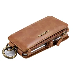 Retro Folded Wallet Case for iPhone 12 mini/12 pro max 2 in 1 Leather Cover Original Brand Stand Card Holder Bags
