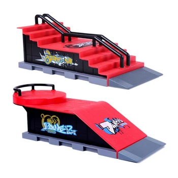 

2 Set Skate Park Ramp Parts for Tech Deck Fingerboard Finger Board Ultimate Parks Ramp - F Style & D Style