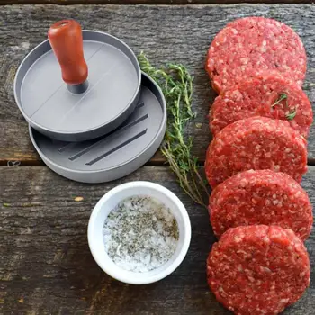 

1pcs Round Shape Heavy Hamburger Press Maker Mold Non-Stick Burger Meat Beef Grill Patty Maker Mould Kitchen BBQ Poultry Tools