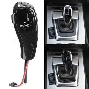 

LHD Electric LED Gear Shift Knob Automatic Shifter Modification Sets Fits for Z4 E89 Leather + Plastic Carbon Fiber Style