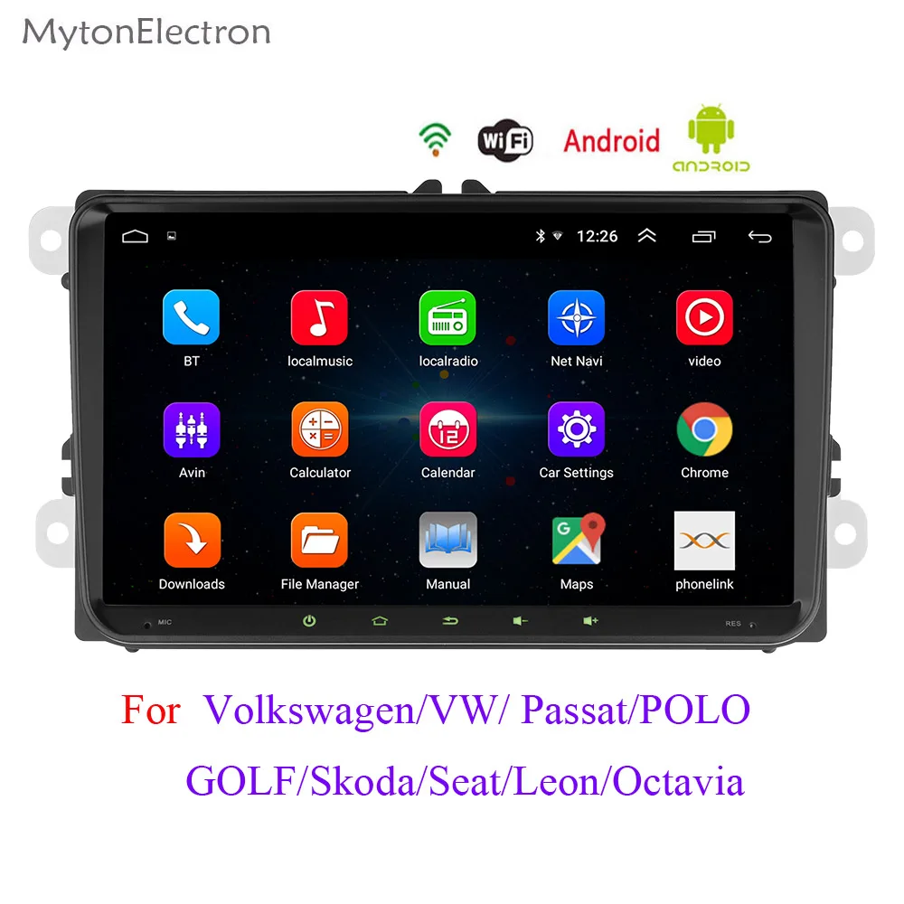 Автомобильный мультимедийный плеер Android радио gps 2 Din стерео для Volkswagen VW POLO Amarok PASSAT B6 Golf Skoda Octavia Seat Leon радио