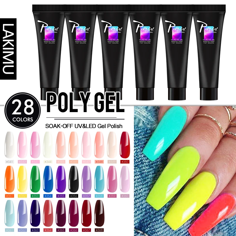 LIKIMU цветной полигель французский гель прозрачный дизайн ногтей Камуфляжный цвет