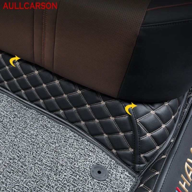 Tapis de sol de voiture double couche personnalisé, tapis de pied de voiture,  accessoires automobiles, coussinets, adaptés aux bouteilles Genesis G90  EQ900, 2017, 2018, 2019, 2020, 2021, 2