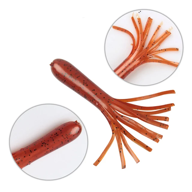 30pcs Soft Silicone Crappie Fishing Lures 9cm 6.7g Soft Tube Texas