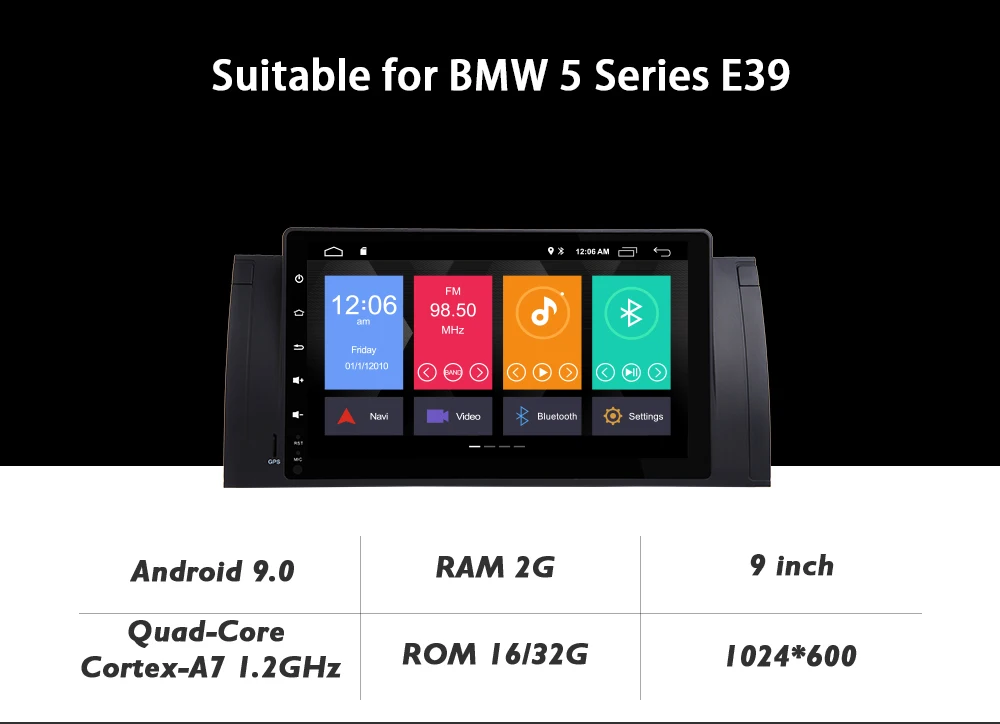 Discount Autoradio 1 Din Android 9.0 Car Multimedia GPS DVD Player For BMW E39 BMW X5 E53 M5 2002-2007 Navi Stereo Head Unit Wifi 2G+32G 0 Discount Autoradio 1 Din Android 9.0 Car Multimedia GPS DVD Player For BMW E39 BMW X5 E53 M5 2002-2007 Navi Stereo Head Unit Wifi 2G+32G 0