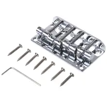 Винтажный стиль хромированный мост для Fender Jazz Bass Guitar+ 5 винтов