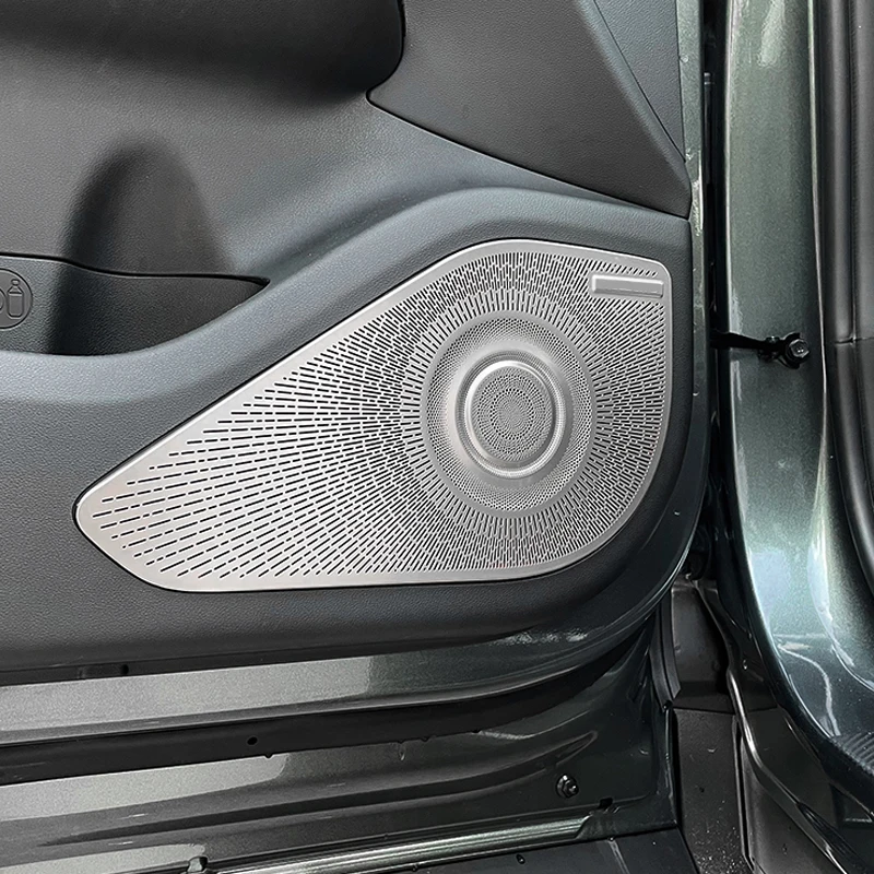 Car Door Audio Cover Interior Door Audio Speaker Trim Bezel Cover Garnish For Hyundai Tucson NX4 Door Loudspeaker Cover Accessories