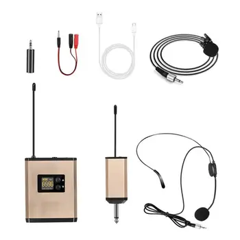 

Wireless Microphone System 3.5/6.35 mm Wireless Mic Lavalier Microphone Mini Lapel Mic Portable Transmitter For Speech Recording