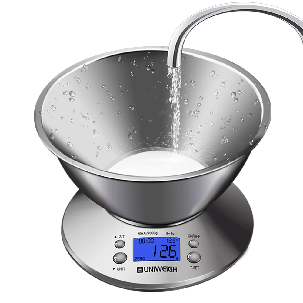 Klant blauwe vinvis Toepassen Digitale Keuken Schaal Hoge Nauwkeurigheid Multifunctionele Voedsel Schaal  Met Afneembare Bowl 2.15l Vloeibare Volume, Kamertemperatuur,  11lb/5Kg|Keukenweegschaal| - AliExpress