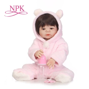 

NPK NEW ARRIVAL 55cm Soft Silicone Reborn Dolls Baby Realistic Doll Reborn 22 Inch Full Vinyl Boneca BeBes Reborn boy Doll