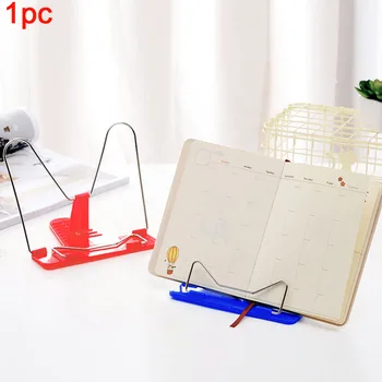 

Desktop Library Lightweight Adjustable Holder Book Stand Music Sheets Bookends Fold Portable Antirust Plastic Reading Frame