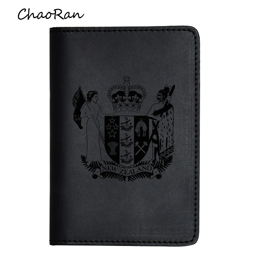 New Zealand Slim Travel Case Men Leather Passport Holders Simple Card