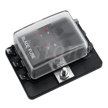 

6 Way DC32V Mini Car Truck ATC/ATO Blade Fuse Box Holder LED Warning Kit G99F
