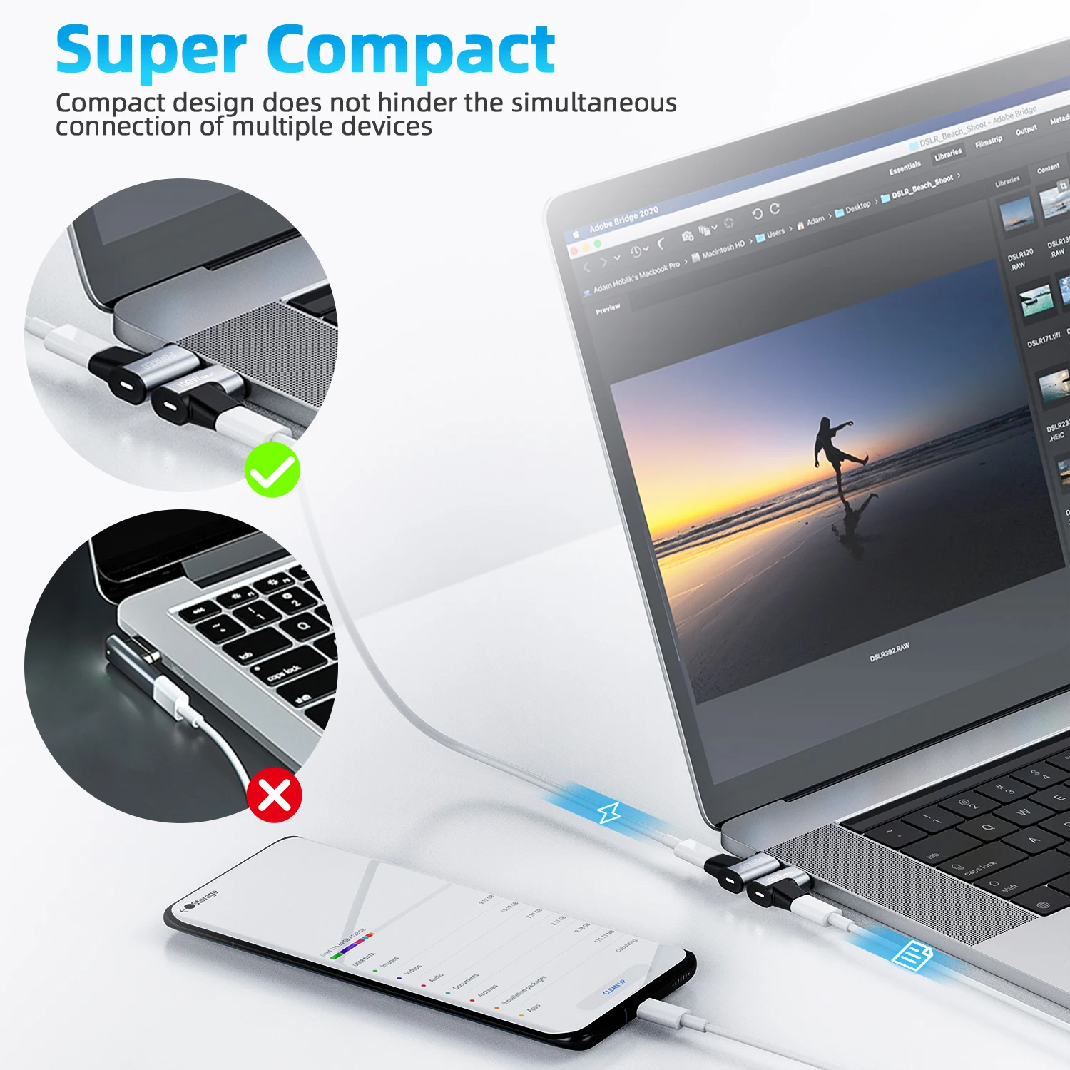 PD 100W USB Type C Magnetic Charge Adapter For Macbook 24Pin USB C 3.1 Fast Charging
