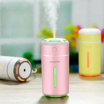 

USB Mini Humidifiers with LED Night Light Humidifier Desktop Ultrasonic Cool Mist Portable Air Humidifier for Home Office Cars